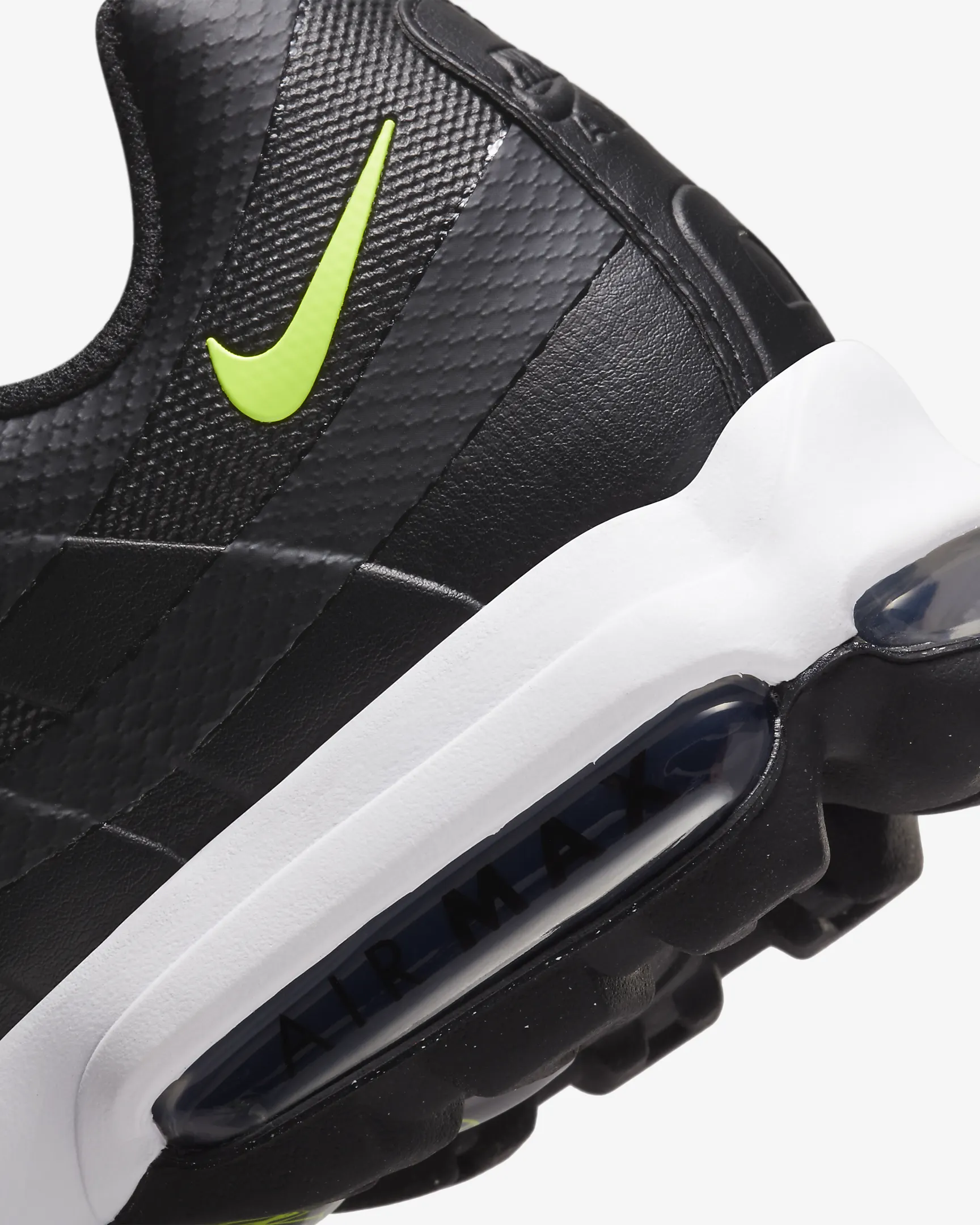 Air max 95 black 2025 volt green